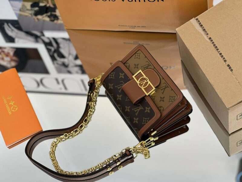 TÚI LV LOUIS VUITTON DAUPHINE MINI BAG MONOGRAM SUPER VIP MÀU NÂU