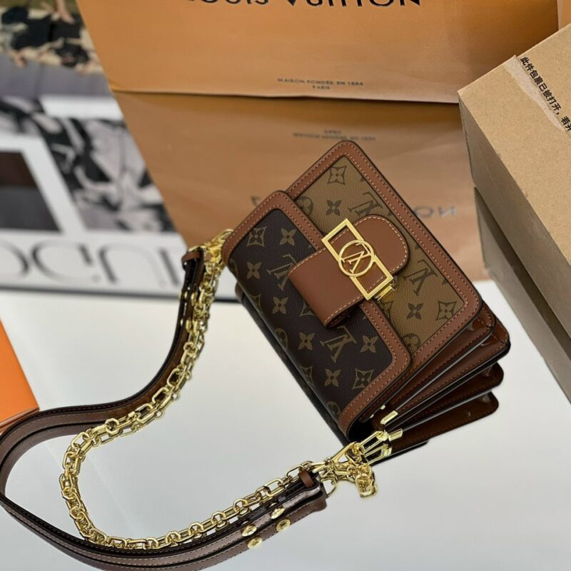 TÚI LV LOUIS VUITTON DAUPHINE MINI BAG MONOGRAM SUPER VIP MÀU NÂU