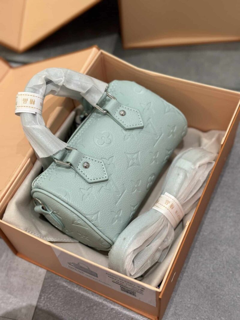 TÚI LV LOUIS VUITTON SPEEDY NANO BAG MINI PEARLY LAGOON SUPER