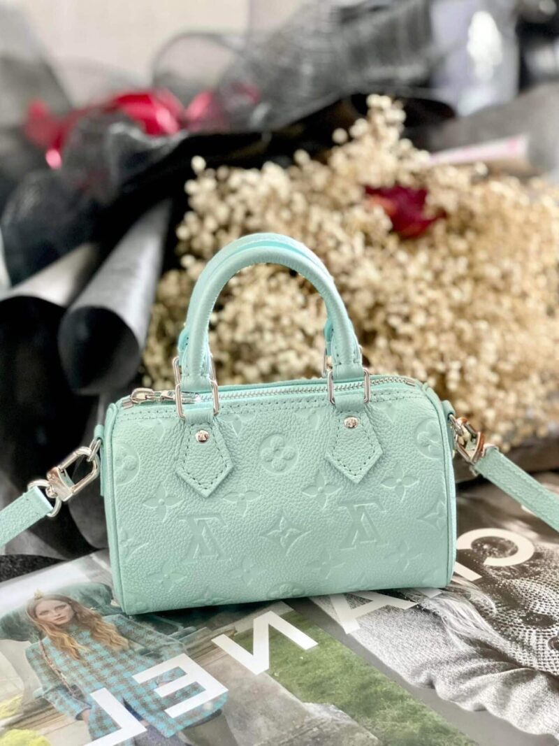 TÚI LV LOUIS VUITTON SPEEDY NANO BAG MINI PEARLY LAGOON SUPER