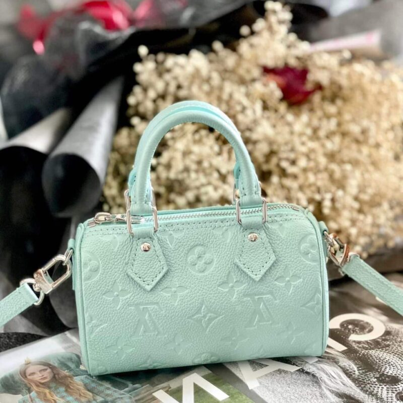 TÚI LV LOUIS VUITTON SPEEDY NANO BAG MINI PEARLY LAGOON SUPER