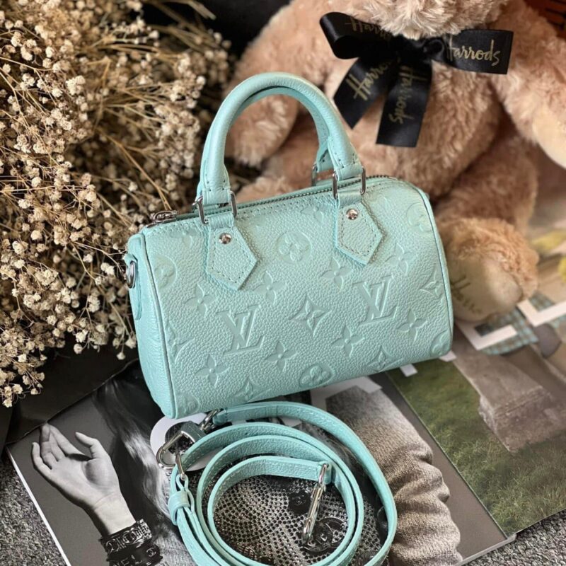 TÚI LV LOUIS VUITTON SPEEDY NANO BAG MINI PEARLY LAGOON SUPER