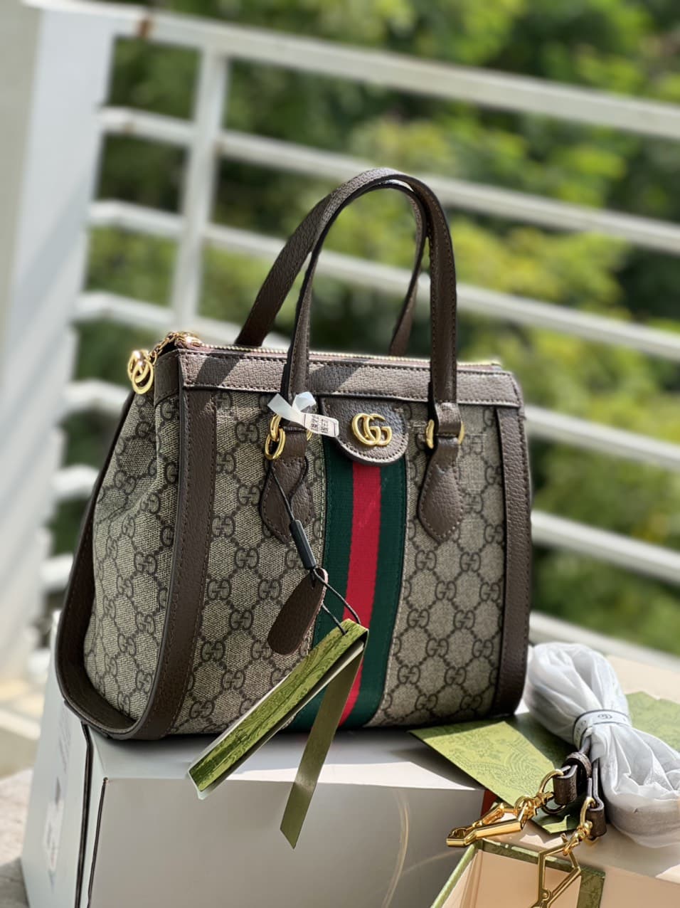 z4483850592248_1a2bd340423f54be3630e50d2cd7be95 TÚI GUCCI OPHIDIA SMALL GG TOTE BAG SUPER