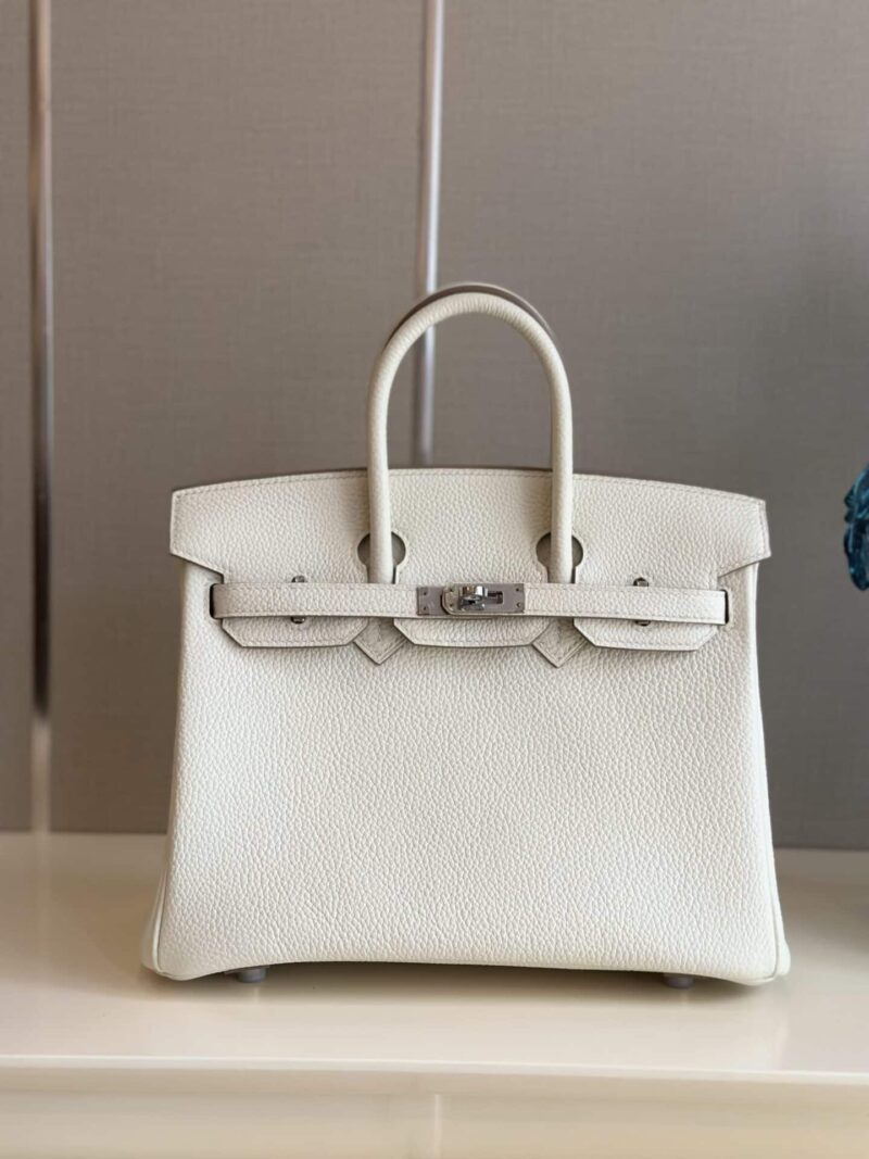 TÚI HERMES BIRKIN 25 TOGO KHÂU TAY SIÊU CẤP LIKE AUTH MÀU TRẮNG