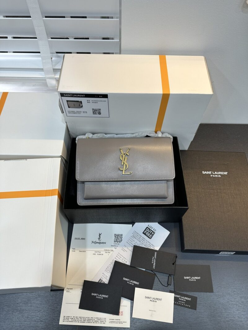 TÚI YSL SAINT LAURENT SUNSET MEDIUM NGUYÊN BẢN MÀU GHI