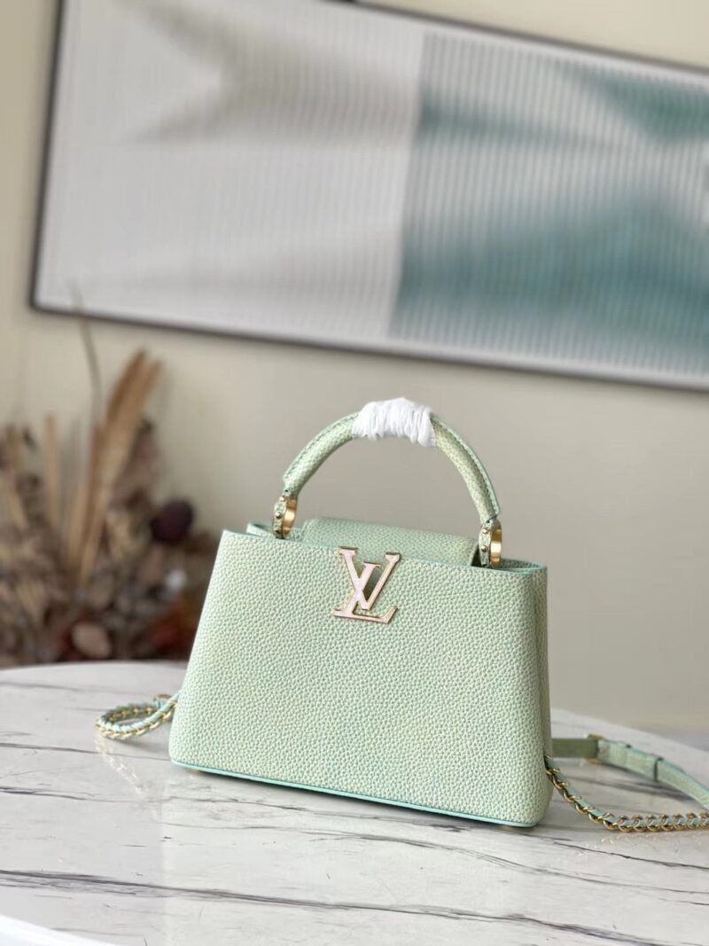 TÚI LV LOUIS VUITTON CAPUCINES BB SIÊU CẤP MÀU XANH MINT