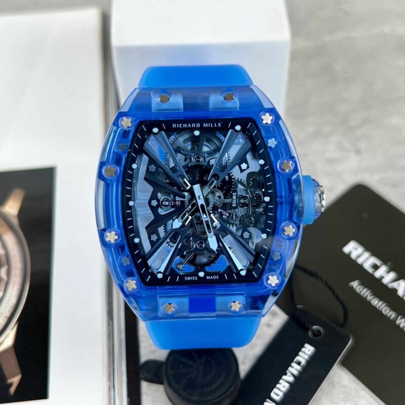 RICHARD MILLE RM12-01 TOURBILLON BLUE SAPPHIRE BEST REPLICA 42MM
