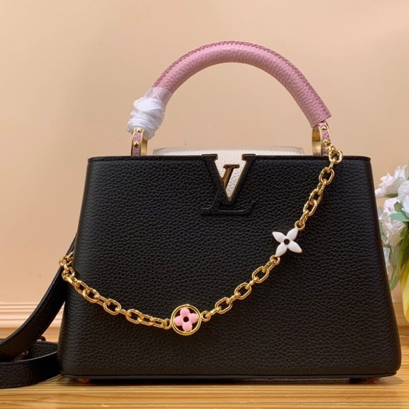 TÚI LV LOUIS VUITTON CAPUCINES BB SIÊU CẤP MÀU ĐEN