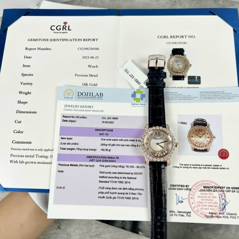 ĐỒNG HỒ CHOPARD HAPPY SPORT JOAILLERIE BỌC VÀNG 18K ĐỘ MOISSANITE REPLICA
