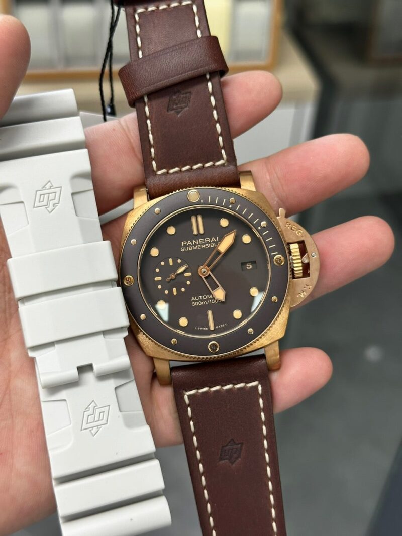 PANERAI LUMINOR SUMMERSIBLE BRONZO PAM968 BROWN DIAL BEST REPLICA 47MM