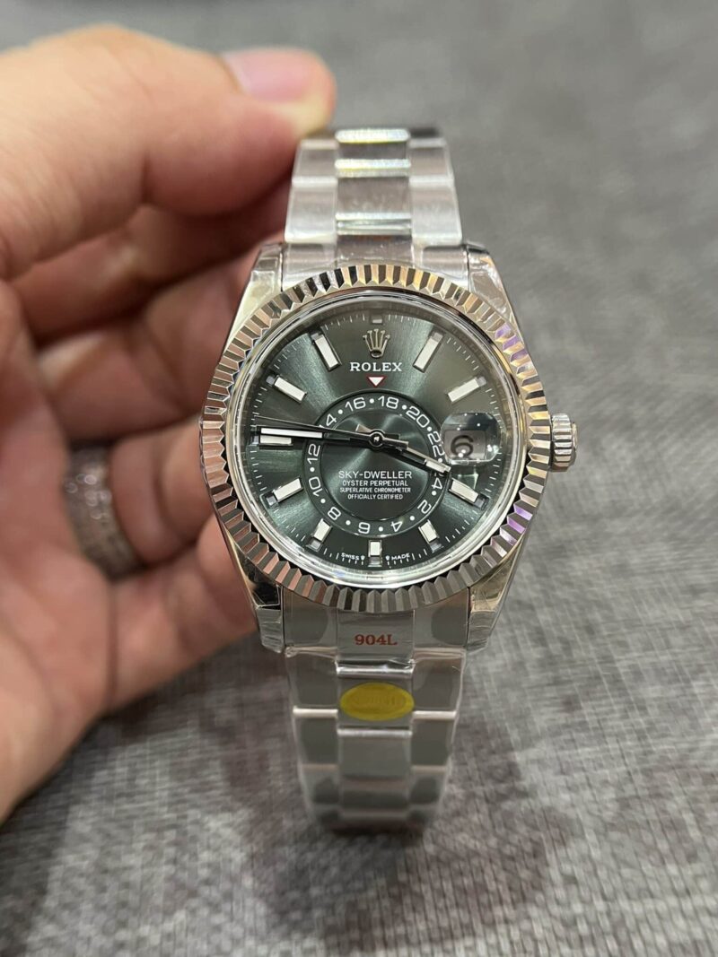 ROLEX SKY-DWELLER 326934 GREEN DIAL OYSTER BRACELET BEST REPLICA 42MM