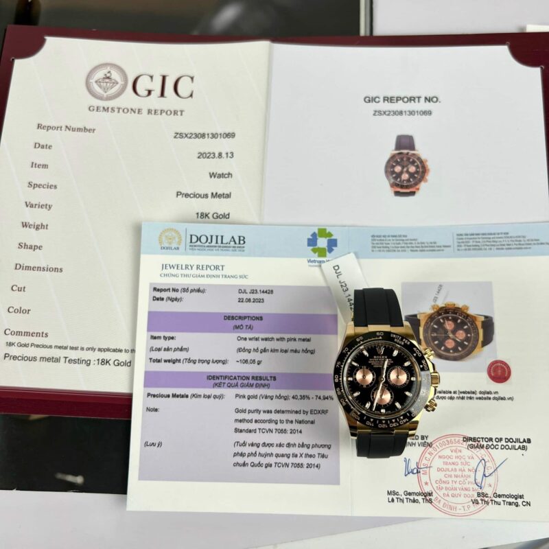 ROLEX DAYTONA 116515LN SUNDUST AND BRIGHT BLACK DIAL 18K GOLD WRAPPED