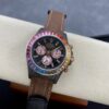 ROLEX DAYTONA DIW RAINBOW BLACK DIAL CARBON FIBER REPLICA