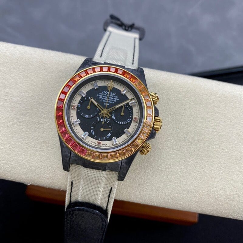 ROLEX DAYTONA DIW RAINBOW SUNRAY CARBON FIBER REPLICA