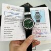 HUBLOT CLASSIC FUSSION BLACK CERAMIC GREEN DIAL MOISSANITE BEZEL