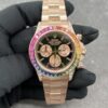 ROLEX DAYTONA RAINBOW 18K SOLID GOLD NATURAL DIAMONDS NATURAL GEMSTONES