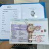 ĐỒNG HỒ ROLEX GMT 126755SARU CHẾ TÁC BỌC VÀNG ĐÍNH MOISSANITE SAPPHIRE 40MM