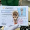 ROLEX DAY-DATE CHOCOLATE ROMAN DIAL ROSE GOLD MOISSANITE BEZEL 166 GRAMS BEST REPLICA 40MM