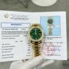 ĐỒNG HỒ ROLEX DAY DATE MẶT XANH LÁ CỌC SỐ LA MÃ VIỀN MOISSANITE V2 166G 40MM