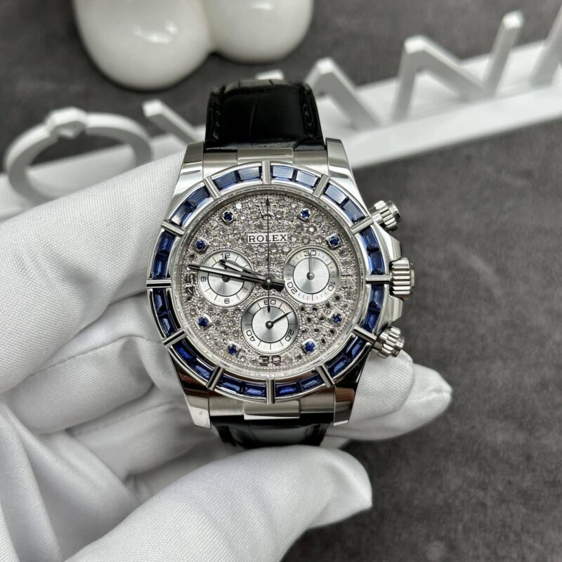 ROLEX DAYTONA 116589SACI SAPPHIRE BAGUETTE & DIAMONDS CUSTOM WATCH 40MM