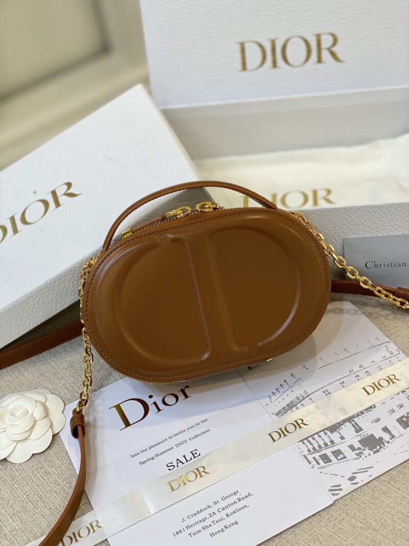 TÚI XÁCH DIOR CD SIGNATURE OVAL CAMERA BAG GOLDEN CALFSKIN SIÊU CẤP