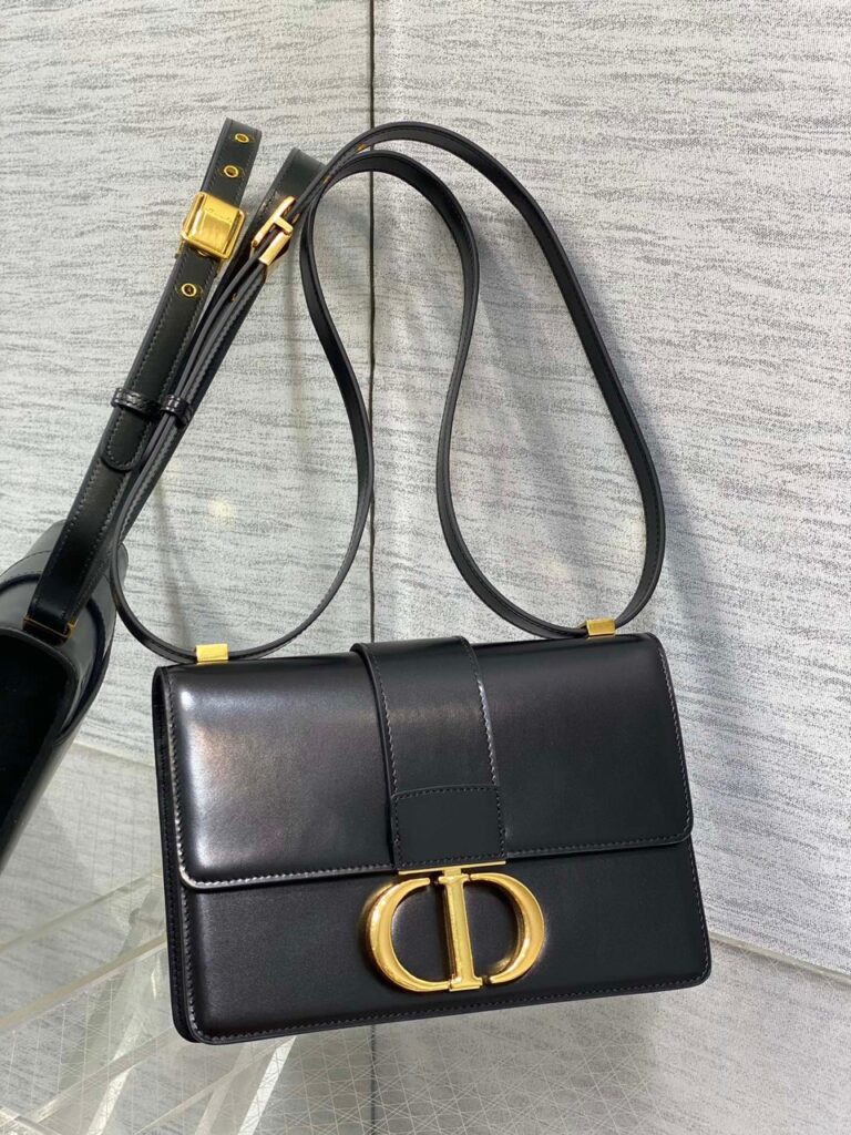 TÚI XÁCH DIOR 30 MONTAIGNE BAG BLACK BOX CALFSKIN SIÊU CẤP