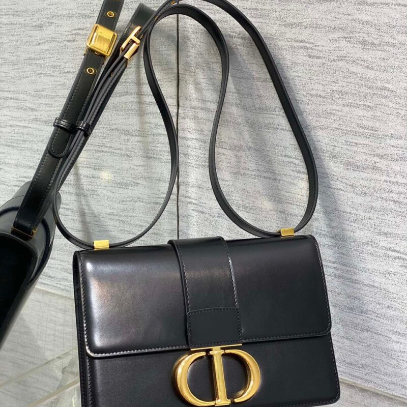TÚI XÁCH DIOR 30 MONTAIGNE BAG BLACK BOX CALFSKIN SIÊU CẤP