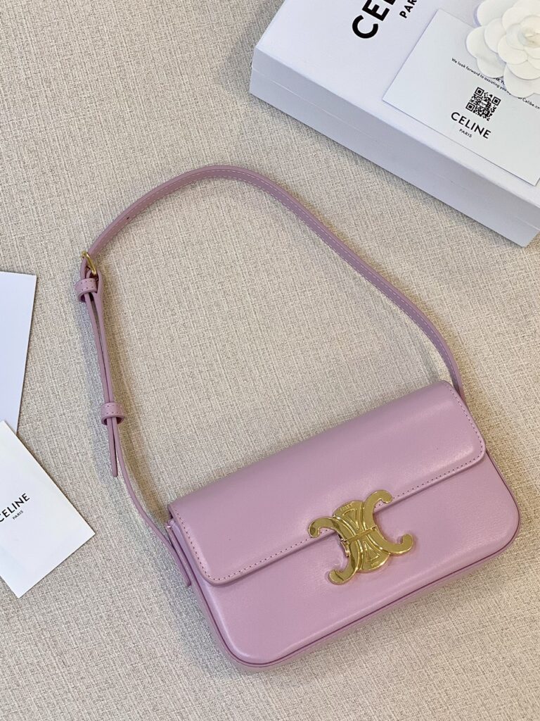 TÚI CELINE CHAIN SHOULDER BAG CLAUDE IN SHINY CALFSKIN SIÊU CẤP MÀU HỒNG