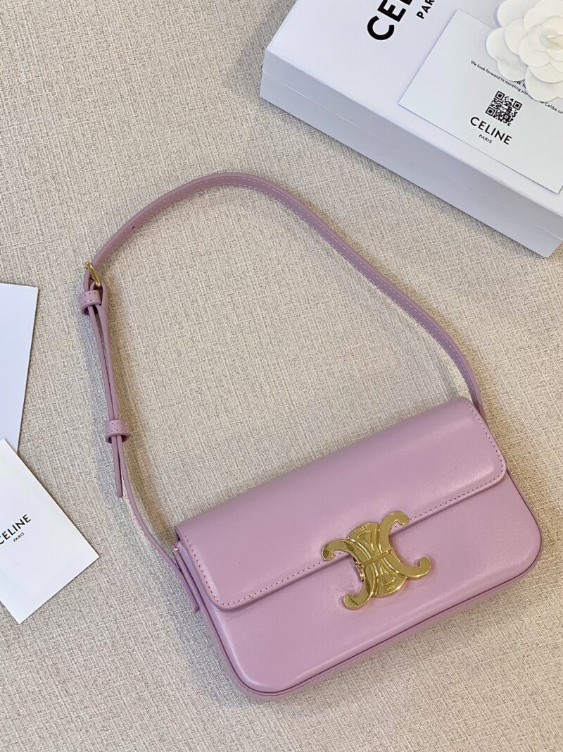 TÚI CELINE CHAIN SHOULDER BAG CLAUDE IN SHINY CALFSKIN SIÊU CẤP MÀU HỒNG