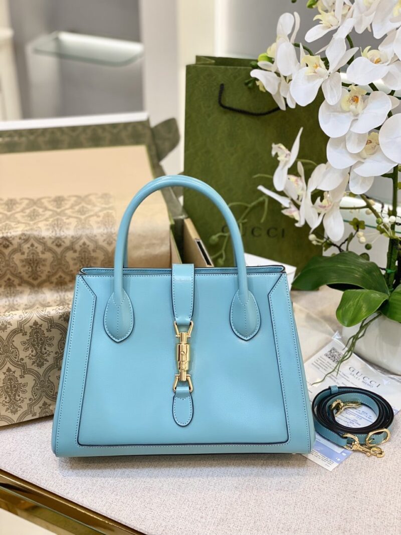 TÚI XÁCH GUCCI JACKIE 1961 MEDIUM TOTE BAG VIP PHÁP MÀU XANH
