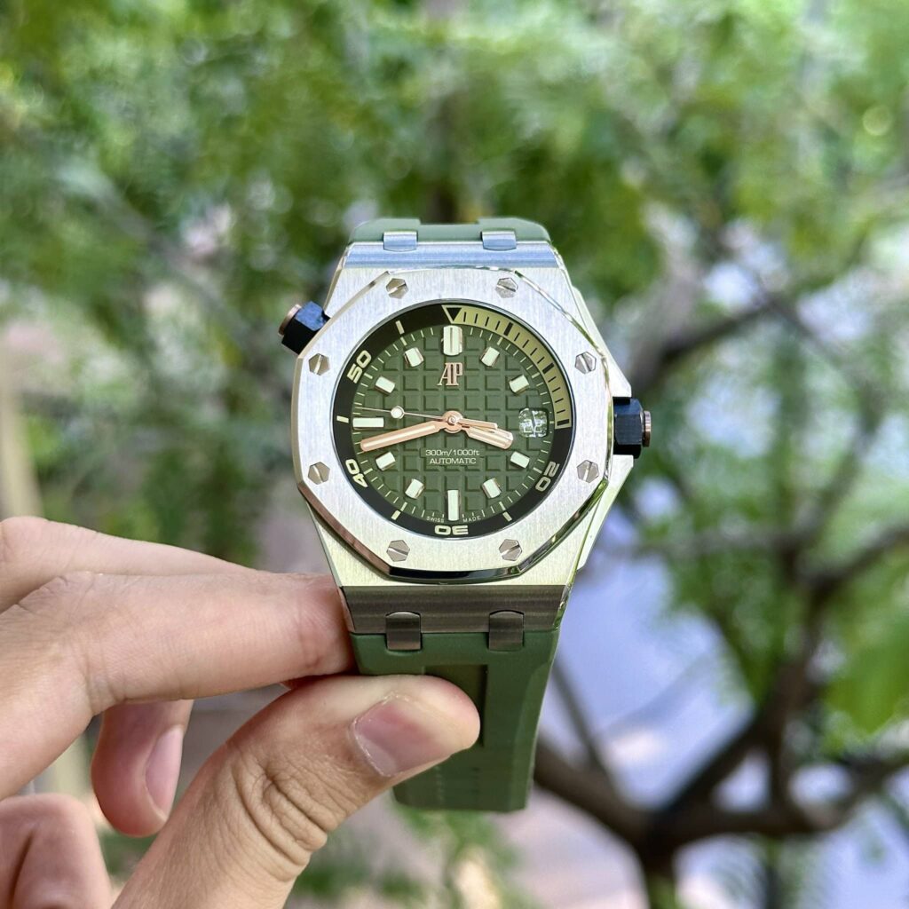 Audemars Piguet Royal Oak Offshore 15720ST Green Dial Best Replica