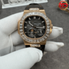 PATEK PHILIPPE NAUTILUS 5724R-001 PURE 18K GOLD CUSTOM CVD DIAMONDS