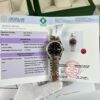 ROLEX DATEJUST 36 BLACK COMPUTER DIAL TWO TONE 18K ROSE GOLD WRAPPED 36MM