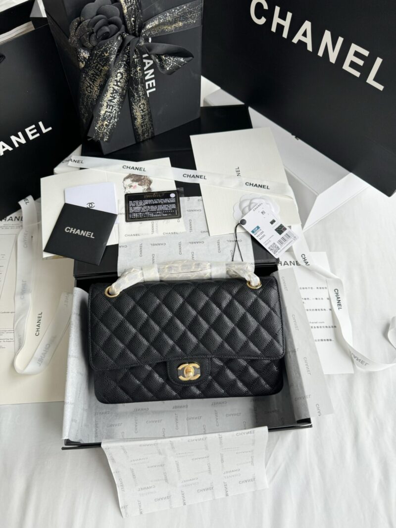 TÚI XÁCH CHANEL CLASSIC MEDIUM FLAP BAG BLACK CAVIAR GOLD SIÊU CẤP