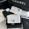 TÚI XÁCH CHANEL CLASSIC SMALL FLAP BAG WHITE CAVIAR SLIVER SIÊU CẤP