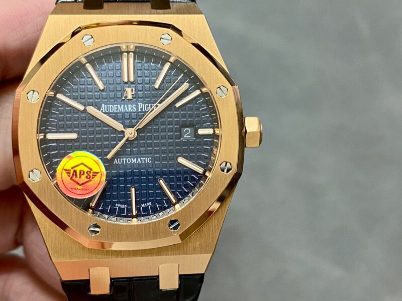 ĐỒNG HỒ AP ROYAL OAK 15400OR VÀNG HỒNG MẶT XANH DƯƠNG 158G APS 41MM