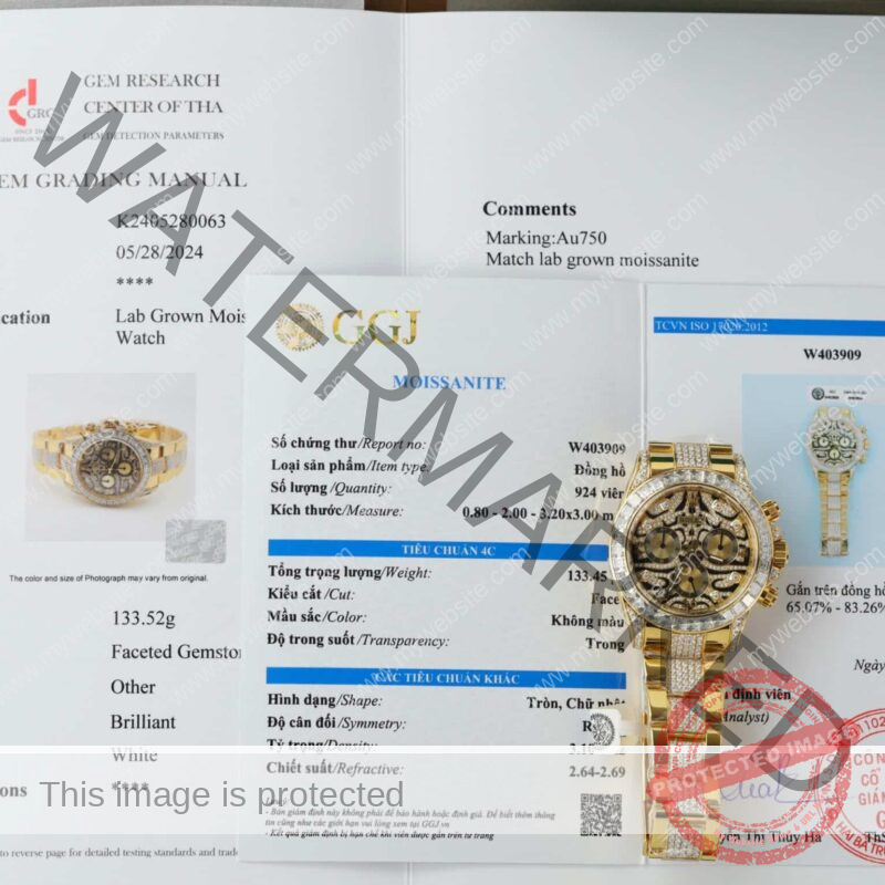 ĐỒNG HỒ ROLEX DAYTONA 116598TBR EYE OF THE TIGER BỌC VÀNG 18K ĐỘ MOISSANITE 40MM