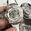 HUBLOT BIG BANG SANG BLEU II TITANIUM WHITE DIAL RUBBER BEST REPLICA 45MM