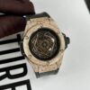 ĐỒNG HỒ HUBLOT BIG BANG SANG BLEU I VÀNG HỒNG ĐÍNH ĐÁ REPLICA 44MM