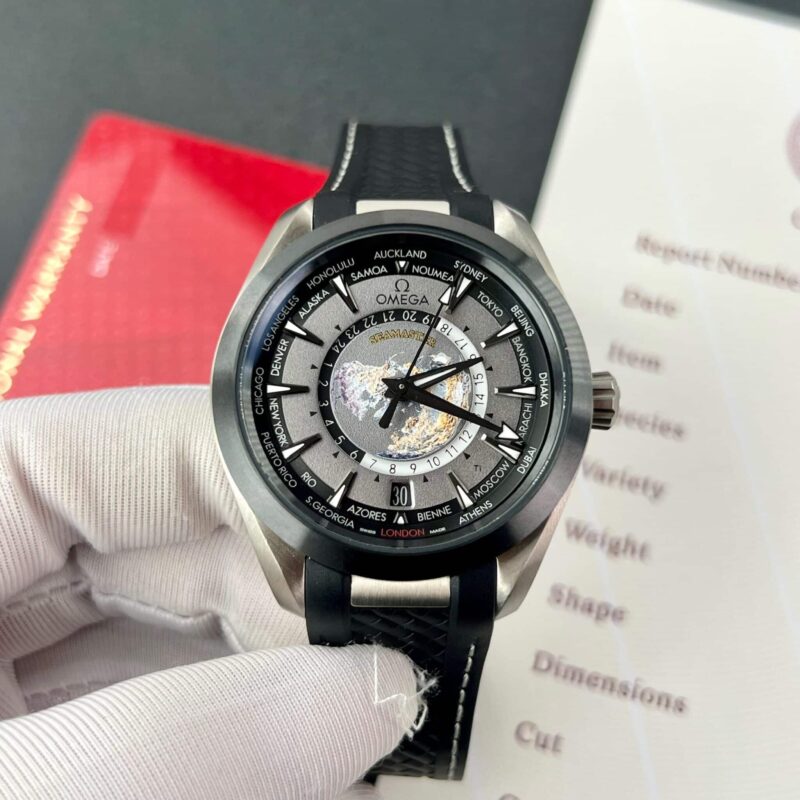 OMEGA Seamaster Aqua Terra 150m Co Axial Master Chronometer GMT Worldtimer Black