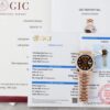 ĐỒNG HỒ ROLEX DAY-DATE 36 128345RBR-0040 MẶT NÂU OMBRE BỌC VÀNG 18K VIỀN MOISSANITE