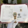 ROLEX DAY-DATE 40 18K YELLOW GOLD WRAPPED GREEN DIAMOND PAVED ARABIC DIAL BEST REPLICA 40MM