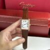 CARTIER TANK SOLO EXTRA LARGE MODEL ROSE GOLD SILVER DIAL BEST REPLICA 31 x 41MM