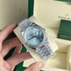 ROLEX DAY-DATE 228398TBR ICE-BLUE DIAL BAGUETTE GMF V3 BEST REPLICA 40MM