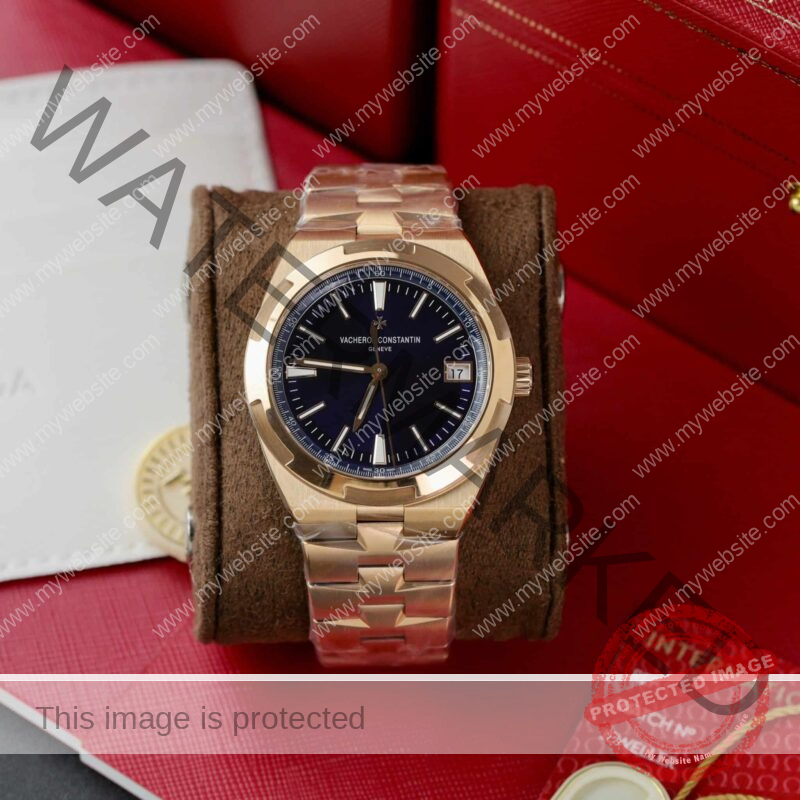 ĐỒNG HỒ VACHERON CONSTANTIN OVERSEAS 4500V/110R-B705 VÀNG HỒNG MẶT XANH REP 1:1 PPF 41MM