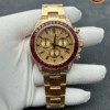ROLEX DAYTONA 126598TRU 18K SOLID GOLD NATURAL RUBY & DIAMONDS 40MM