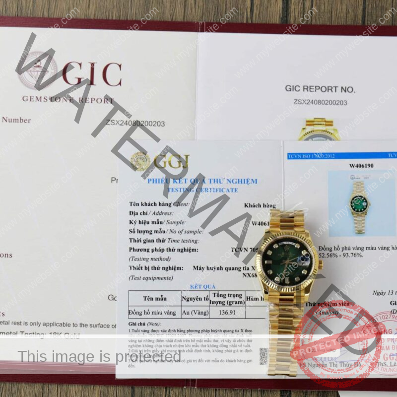 ĐỒNG HỒ ROLEX DAY-DATE 128238 MẶT SỐ XANH OMBRE BỌC VÀNG 18K 36MM