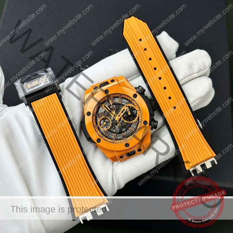 ĐỒNG HỒ HUBLOT BIG BANG UNICO VỎ GỐM SỨ MÀU CAM REP 1:1 CAO NHẤT BBF 42MM