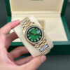 ROLEX DAY-DATE 128238-0069 GREEN OMBRÉ DIAMOND-SET DIAL YELLOW GOLD 158G SUPER CLONE QF 36MM
