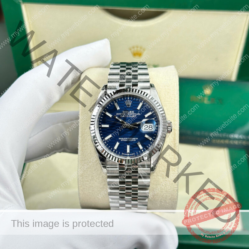ROLEX DATEJUST 126234 BLUE MOTIF LUMINOUS DIAL JUBILEE BRACELET BEST REPLICA